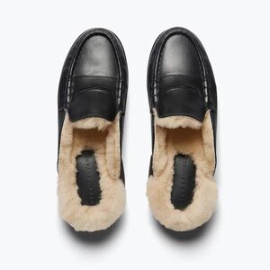 Freda Salvador TEMI SHEARLING PENNY LOAFER MULE